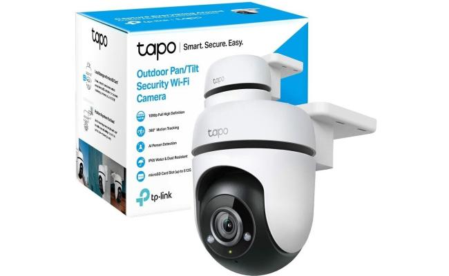 TP-Link Tapo C500 1080p Full HD 2MP Outdoor Pan/Tilt Security Wi-Fi Camera, 2-Way Audio, 360 Motion Detection, IP65 Weatherproof, Night Vision, Cloud &SD Card Storage, Works with Alexa & Google Home
